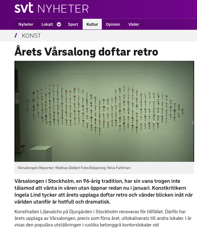 170111 SVT Nyheter Årets salong doftar retro